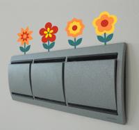 Sticker Bloemen Lichtschakelaar
