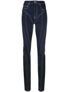 Mugler jean à taille haute - Bleu
