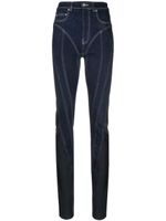 Mugler jean à taille haute - Bleu