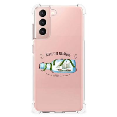 Samsung Galaxy S21 FE Stevig | Bumper Hoesje | Boho Bottle
