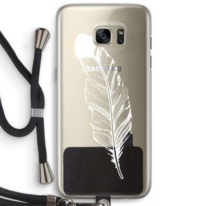 Pluim: Samsung Galaxy S7 Edge Transparant Hoesje met koord