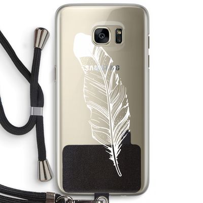 Pluim: Samsung Galaxy S7 Edge Transparant Hoesje met koord