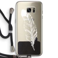 Pluim: Samsung Galaxy S7 Edge Transparant Hoesje met koord