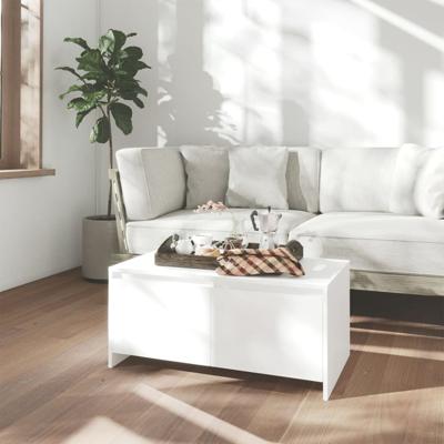 Salontafel 90x50x41,5 cm bewerkt hout wit
