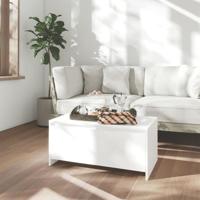 Salontafel 90x50x41,5 cm bewerkt hout wit