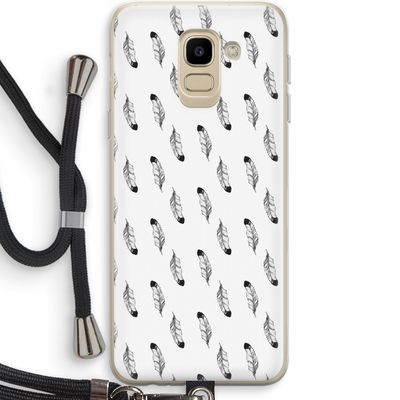 Pluimen: Samsung Galaxy J6 (2018) Transparant Hoesje met koord