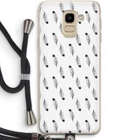 Pluimen: Samsung Galaxy J6 (2018) Transparant Hoesje met koord