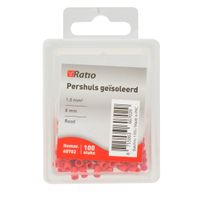 Adereindhulzen geisoleerd 1.00mm 8.0 mm rood 100 stuks in doosje