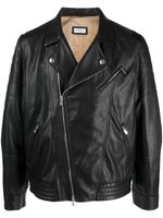 Brunello Cucinelli veste de moto en cuir - Noir