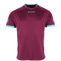 Stanno 410006 Drive Match Shirt - Maroon-Sky Blue - M