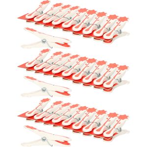 Wasknijpers - 30x - rood - kunststof - 8 cm