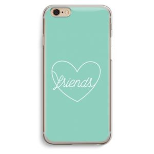 Friends heart pastel: iPhone 6 / 6S Transparant Hoesje