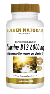 Golden Naturals Vitamine B12 6000mcg Zuigtabletten