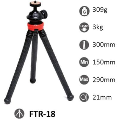 StudioKing Flexiblel Tafelstatief FTR-18 met Smartphone Adapter