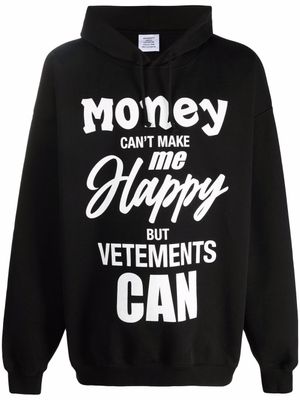 VETEMENTS hoodie à imprimé graphique - Noir