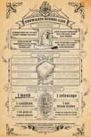 Poster Harry Potter Hogwarts List 61x91,5cm