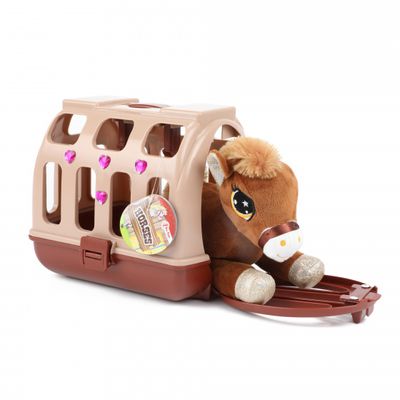 Toi-Toys mini-knuffel paard junior pluche bruin 2-delig Toi-Toys mini-knuffel paard junior pluche bruin 2-delig