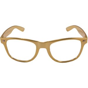 Verkleed bril metallic goud   -