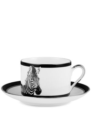 Dolce & Gabbana service à thé en porcelaine à imprimé zébré - Blanc