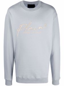 Philipp Plein sweat à logo imprimé - Bleu