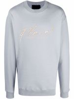 Philipp Plein sweat à logo imprimé - Bleu