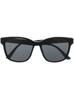 Gucci Eyewear lunettes de soleil carrées à rayures - Noir