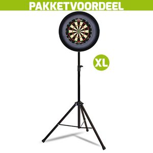 Winmau Blade 6 + Lena Dartbordverlichting Basic XL Plain + Dartstandaard