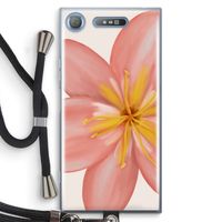 Pink Ellila Flower: Sony Xperia XZ1 Transparant Hoesje met koord