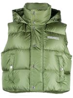 DSQUARED2 gilet crop à logo imprimé - Vert