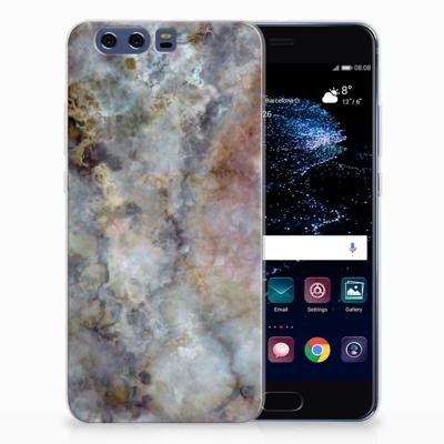 Huawei P10 Plus | TPU | Siliconen hoesje | Marmer Grijs