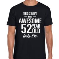 Awesome 52 years - geweldig 52 jaar cadeau t-shirt - zwart - voor heren - Verjaardag cadeau