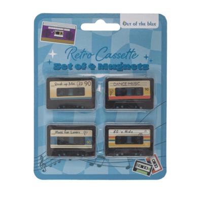 Koelkastmagneten Cassette set van 4st.