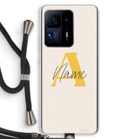 Amber Script: Xiaomi Mi Mix 4 Transparant Hoesje met koord