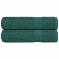 VidaXL Handdoeken 2 st 50x100 cm 360 g/m² 100% katoen groen VidaXL Handdoeken 2 st 50x100 cm 360 g/m² 100% katoen groen