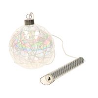 Kerstverlichting LED glitter decoratie bol 10 cm