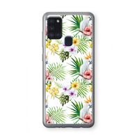 Gele kuif: Samsung Galaxy A21s Transparant Hoesje
