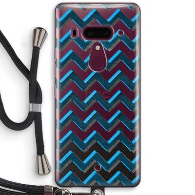 Onderbroken lijn: HTC U12+ Transparant Hoesje met koord