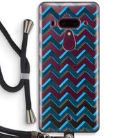 Onderbroken lijn: HTC U12+ Transparant Hoesje met koord
