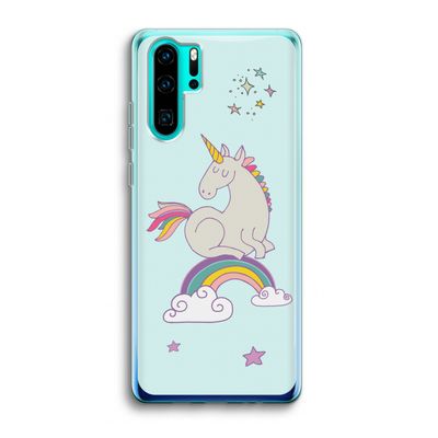 Regenboog eenhoorn: Huawei P30 Pro Transparant Hoesje