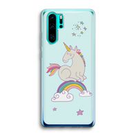 Regenboog eenhoorn: Huawei P30 Pro Transparant Hoesje