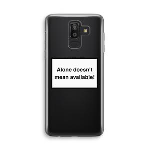 Alone: Samsung Galaxy J8 (2018) Transparant Hoesje