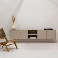 Zwevend Tv-meubel Loiza Taupe 200cm 4-deurs - Giga Meubel - thumbnail