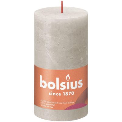 Bolsius kaars rustiek 13x7 cm sandy grijs