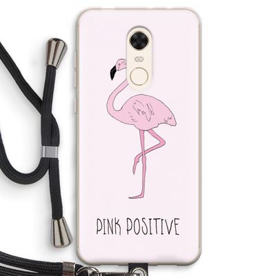Pink positive: Xiaomi Redmi 5 Transparant Hoesje met koord