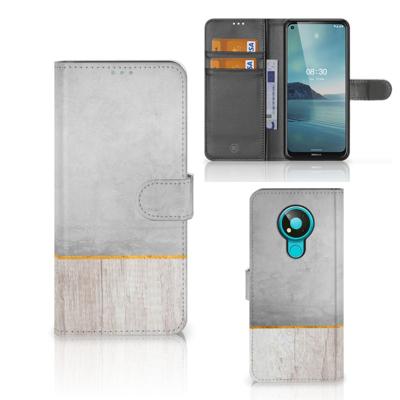Nokia 3.4 | Book Style Case | Wood Concrete