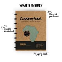 Correctbook Linnen Hardcover A5 Olive Green-Gelinieerd - thumbnail