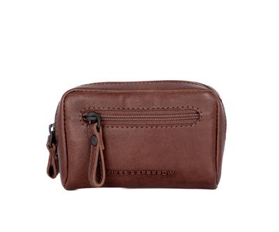 Spikes en Sparrow Sleuteletui / Wallet Portemonnee RFID Irwin Donker bruin