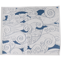 Vel | edelpackvel | papier + PE | 33x40cm | Waves | wit/blauw | 15 kg