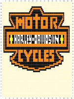 Sunarts doe het zelf pakket model Logo Harley Davidson 80 x 210 cm artikelnummer D387