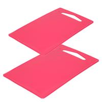 Plasticforte snijplanken set van 2x stuks - roze - 27 x 16 en 36 x 24 cm - Kunststof - Keuken